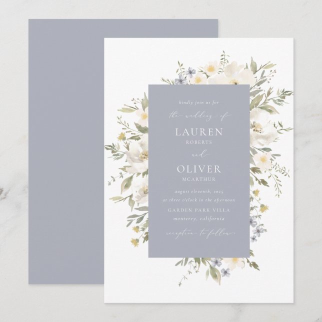 Invitation du fleur sauvage Romance (Devant / Derrière)