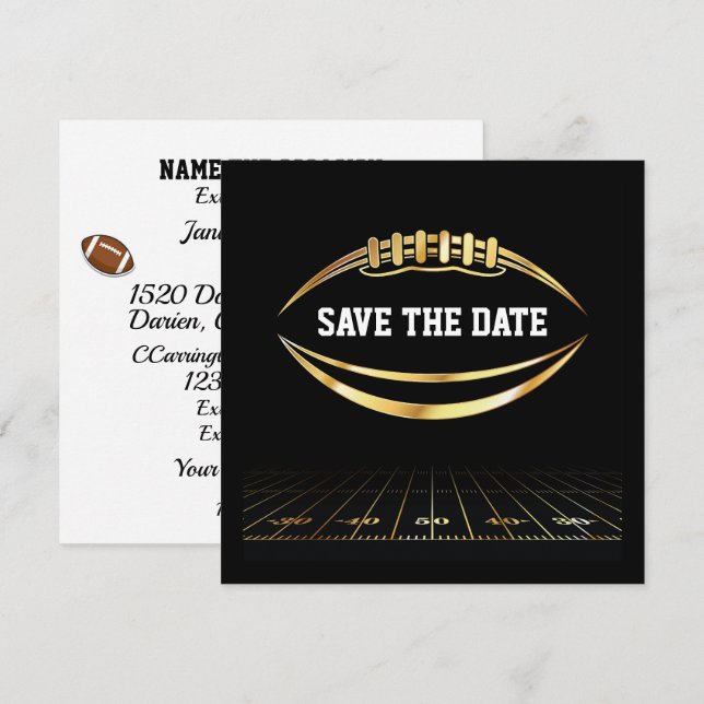 Invitation du Football Party (Devant / Derrière)