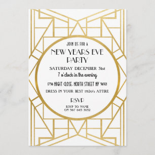 invitation du Gatsby New Years 1920