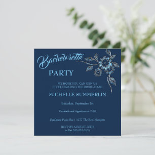 Invitation du Gem Floral Bachelorette Party