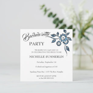 Invitation du Gem Floral Bachelorette Party