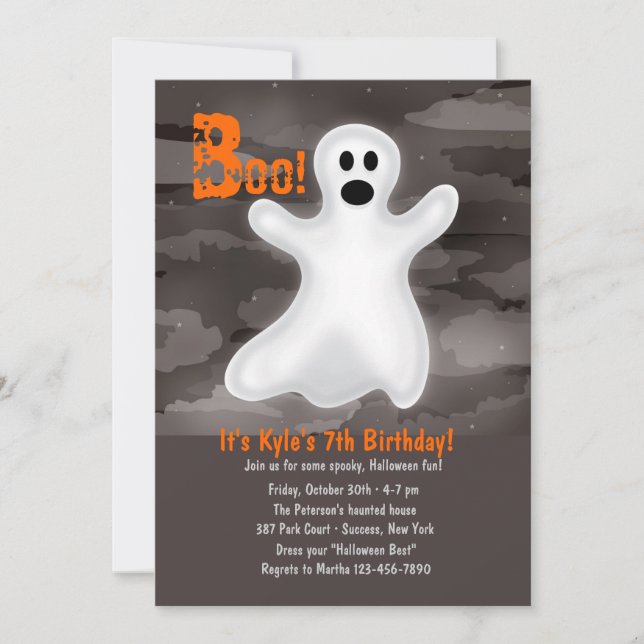 Invitation du Ghost Halloween Party (Devant)