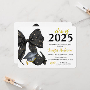 Invitation du Glamor Black/Gold Bow