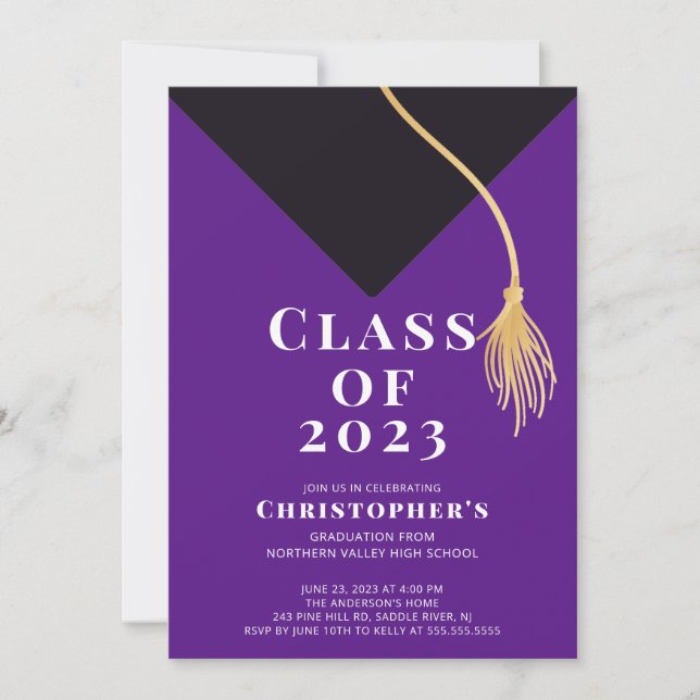 Invitation du Grad Casquette Graduation Party (Devant)