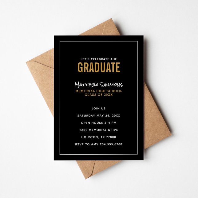 Invitation du Graduate Graduate Graduate Party (Créateur téléchargé)