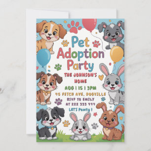 Invitation du groupe d'adoption des animaux - thèm
