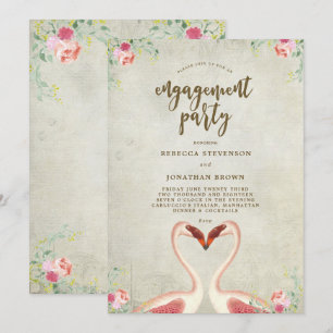 invitation du groupe de fiançailles tropicale flam