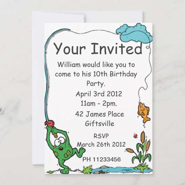 Invitation du groupe de pêche de la grenouille (Devant)