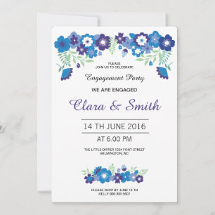 Invitation du groupe d'engagement floral romantiqu