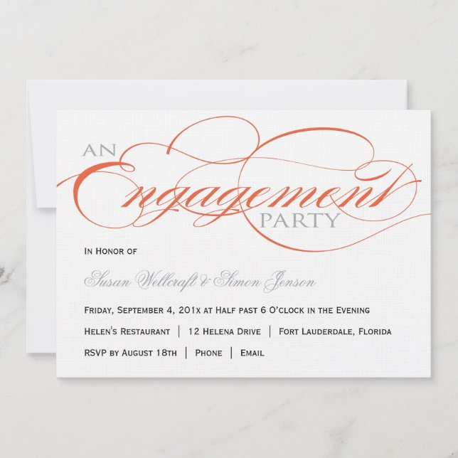 Invitation du groupe d'engagement Orange Script (Devant)
