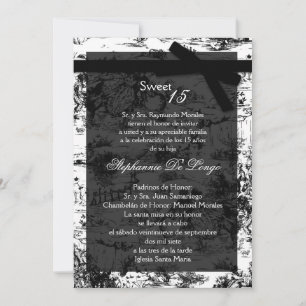 Invitation du groupe Quinceanera de Black ToileFab