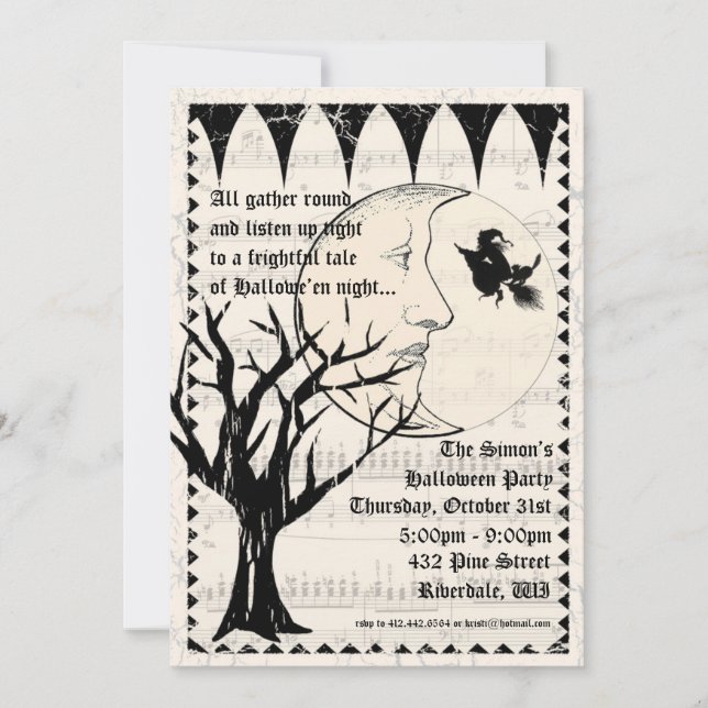 Invitation du Halloween Gothic Party (Devant)