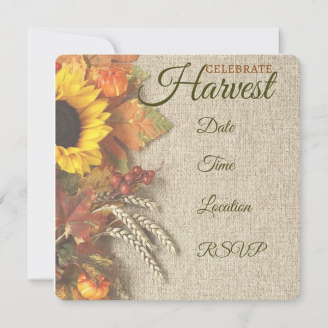 Invitation du Harvest Party (Devant)