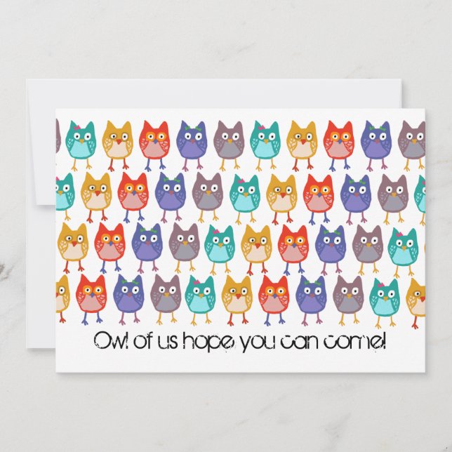 Invitation du hibou de nous (Devant)
