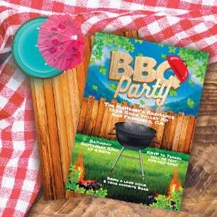 Invitation du jardin BBQ Party