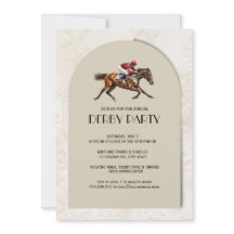 Invitation du Jockey Derby Party de la course de c