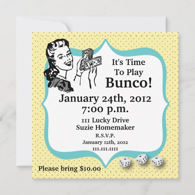 Invitation du joueur Lucky Dice Bunco par Artinspa (Devant)