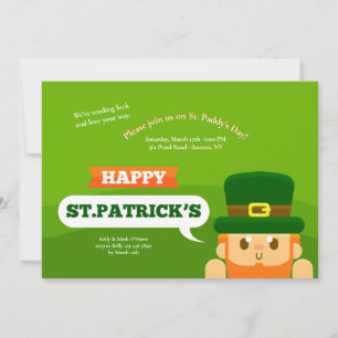 Invitation du jour de jeune St Patrick de lutin