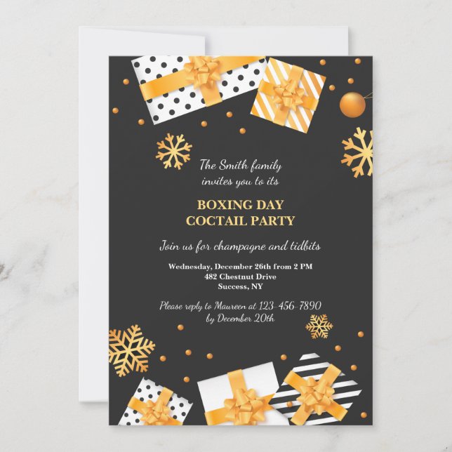 Invitation du jour de la boxe (Devant)