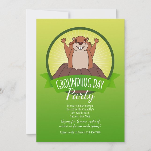 Invitation du jour de la marmotte (Devant)