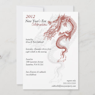 Invitation du Jour de l'An du Dragon 2012