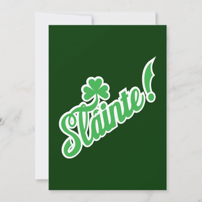 Invitation du jour de Saint-Patty - Slainte!Santé! (Devant)