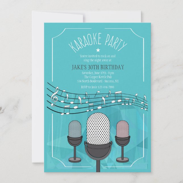 Invitation du Karaoke Party (Devant)
