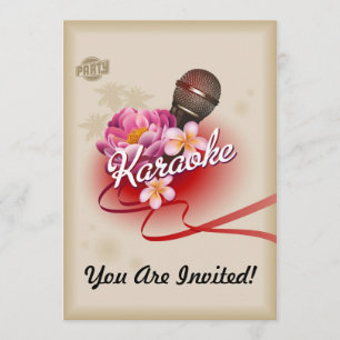 Invitation du Karaoke Party Microphone Sing Song C