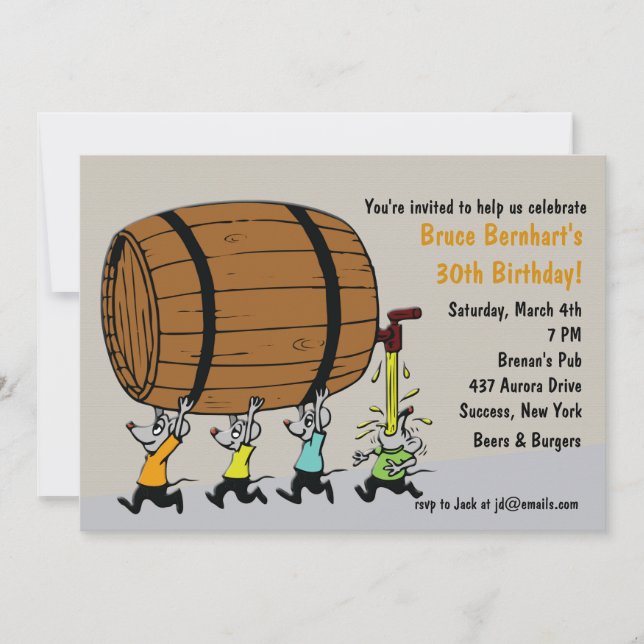 Invitation du Keg Party (Devant)