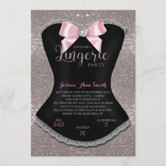 Invitation du Lingerie Party argent