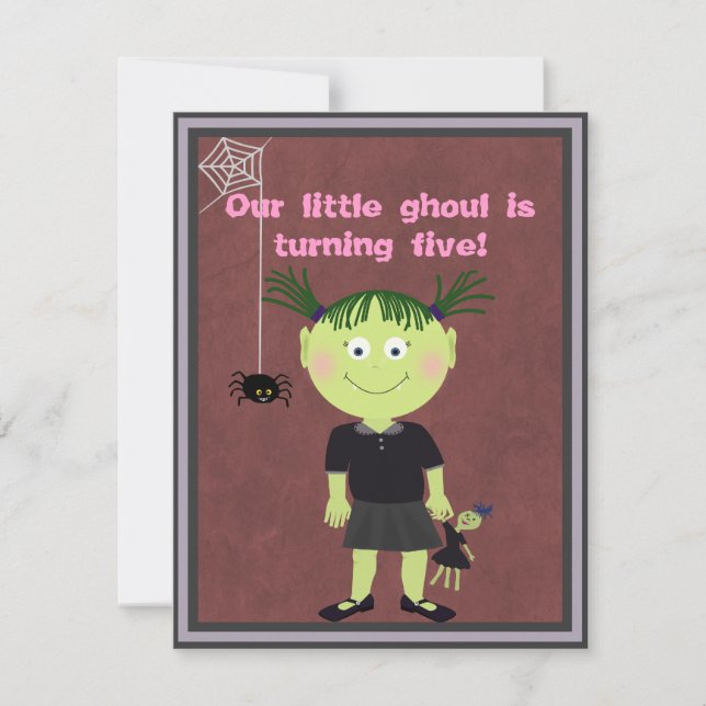 Invitation du Little Ghoul Party (Devant)