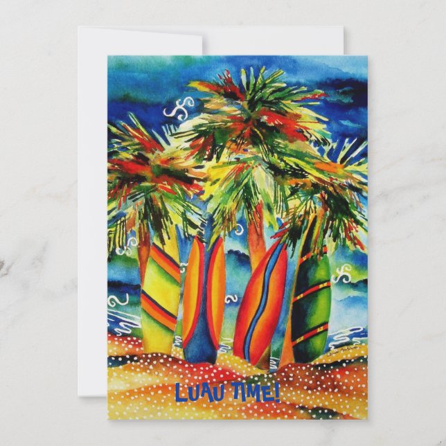 Invitation du Luau Beach Party (Devant)