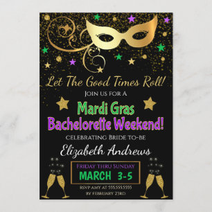 Invitation du Mardi Gras Bachelorette Party