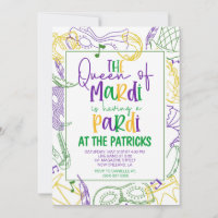Invitation du Mardi Gras Party