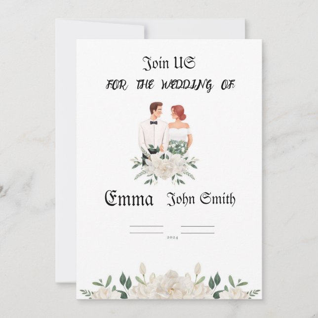 Invitation du mariage (Devant)