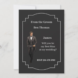 Invitation du mariage Best Man