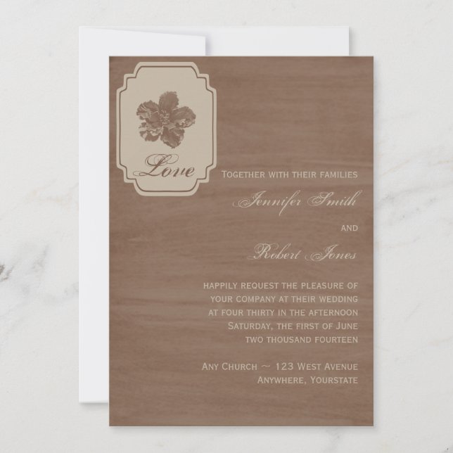 Invitation du Mariage de automne Birch Wood Beauty (Devant)