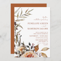 Invitation du Mariage de automne Boho