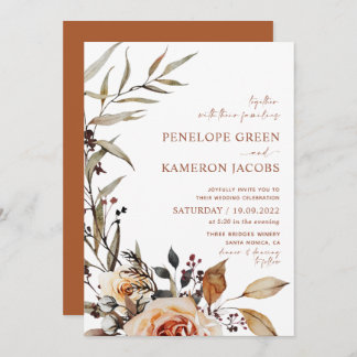 Invitation du Mariage de automne Boho