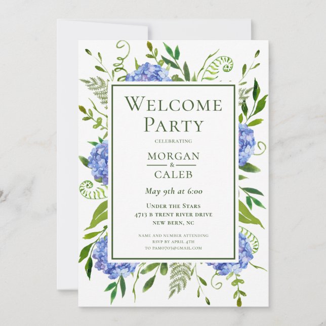 Invitation du mariage de bienvenue (Devant)
