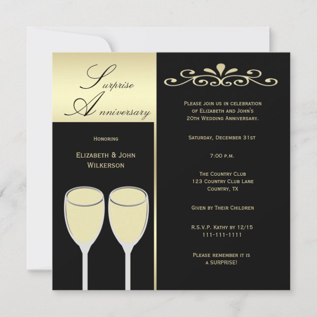 Invitation du Mariage de surprise (Devant)