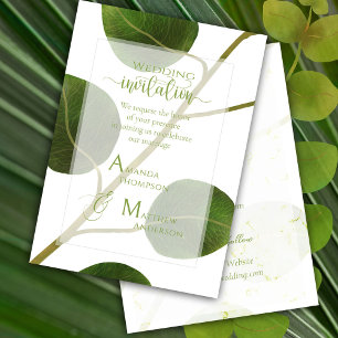 Invitation du mariage Green Chic