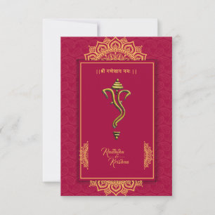 Invitation du mariage indien hindou Ganesha