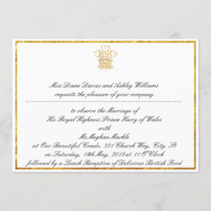 Invitation du Mariage royal Watch Party   Londres 