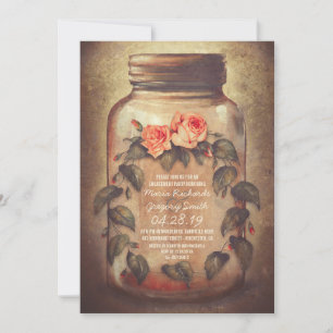 Invitation du Mason Jar Rustic Engagement Party