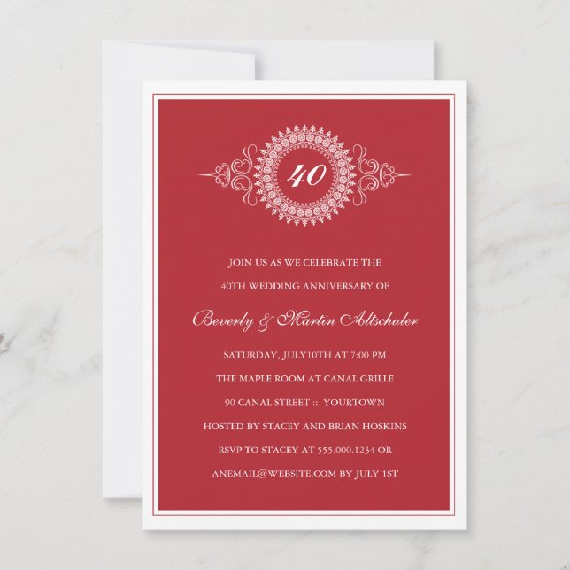 Invitation du Médaillon Anniversaire (Devant)