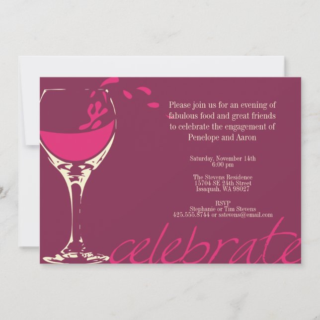 Invitation du Merlot Party (Devant)