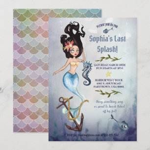 Invitation du Mermaid Nautical Bachelorette Party