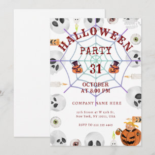 Invitation du mixeur Office Halloween avec Spider 