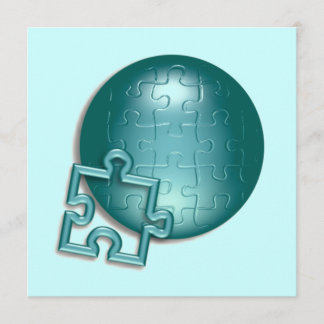 Invitation du monde de puzzle